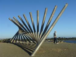 Randall and Sculpture near San Leandro